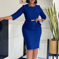 D3312  foreign trade women's new fashion ol slim-fit elegant bodycon african dress