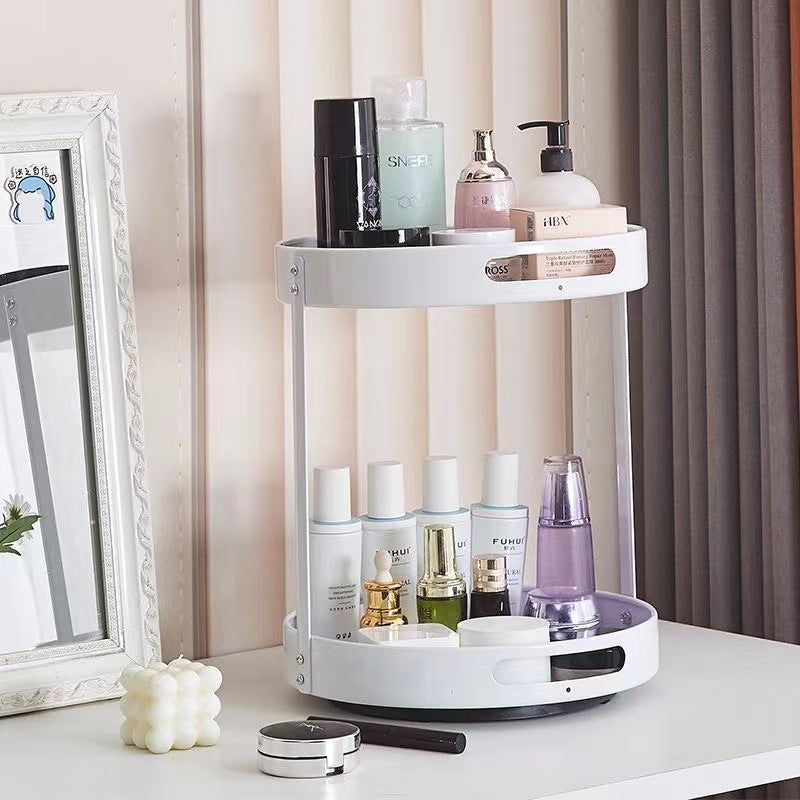 New kitchen storage rack - desktop rotating organizer, round spice rack, adjustable kitchen storage shelf