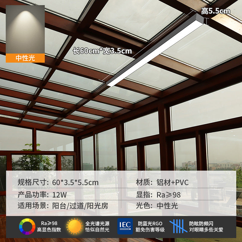 Minimalist aisle light corridor light sun room cloakroom balcony ceiling light minimalistled strip light entrance lamp