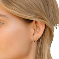 Luxury-inspired new earring set: copper electroplated micro-paved zirconia fashion round earrings and ear studs - exquisite design