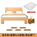 Double bed 1.8x 2m bed single bed 1.5mfor home solid wood bed 1.2m rental house bed log style low box