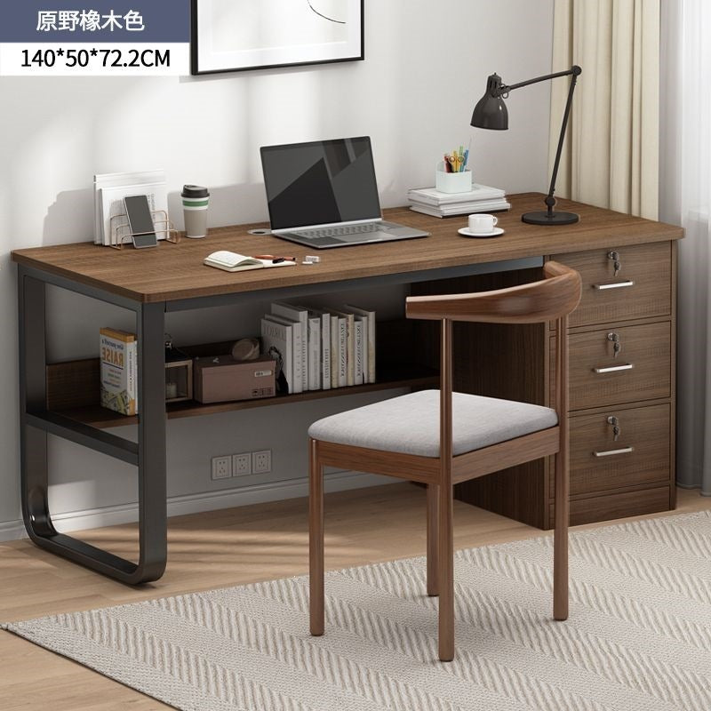 Office desk desktop home bedroom desk office desk boss table simple rental house with drawer computer desk no