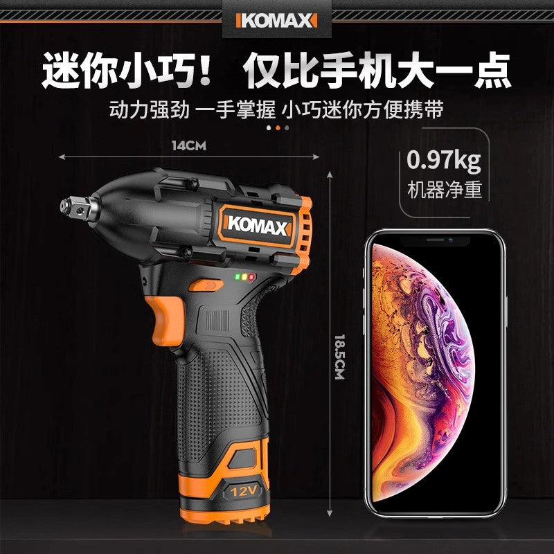 Brushless electric wrench torque lithium battery rechargeable impact wrench shelf tool electric socket air cannon strong auto repair