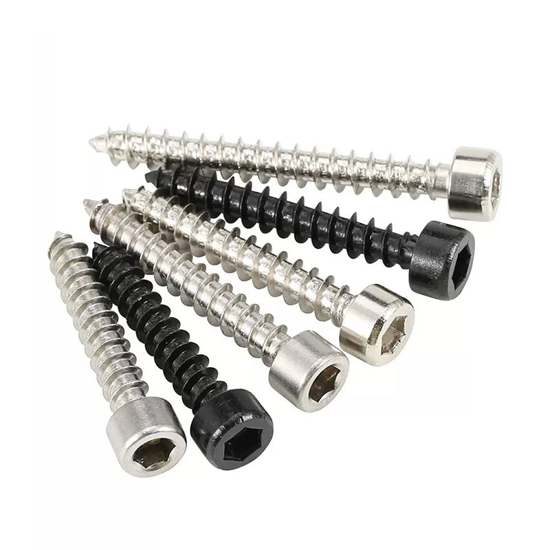 Cylinder head inner hexagonal self-tapping screw nickel-plated 8.8 grade black zinc carbon steel iron cup head audio pointed tail screw