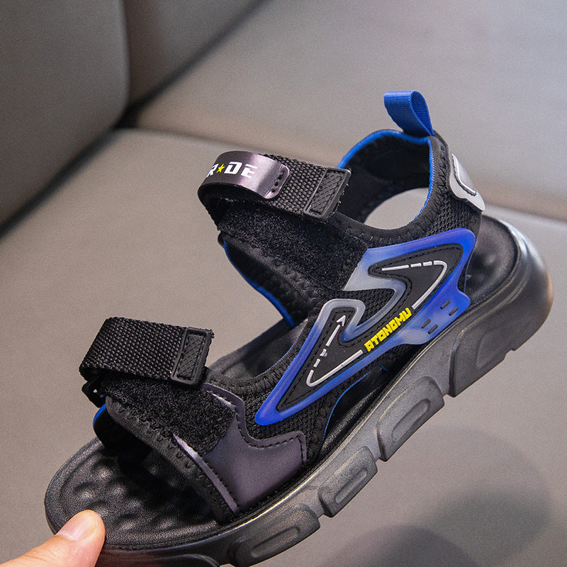 Summer new children's sandals soft-soled students running classmates trendy boys handsome polyurethane beach shoes