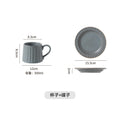 Gray blue cup and saucer