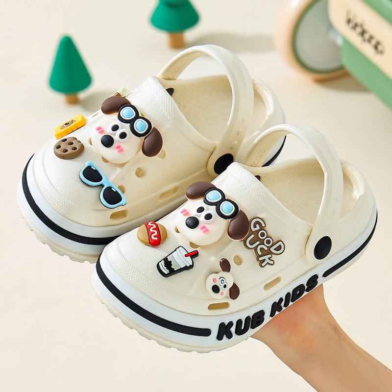 Kids slippers boys and girls summer baby clogs eva soft bottom indoor beach shoes children's sandals river tracing