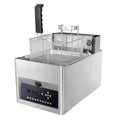 Taiwan wise intelligent automatic adjustable electric fryer commercial computer model temperature control single cylinder fryer french fries fried chicken furnace