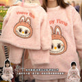 【matching family set】girls' pajamas - autumn/winter collection, kids' half-fleece thickened new style, big girls' loungewear for winter