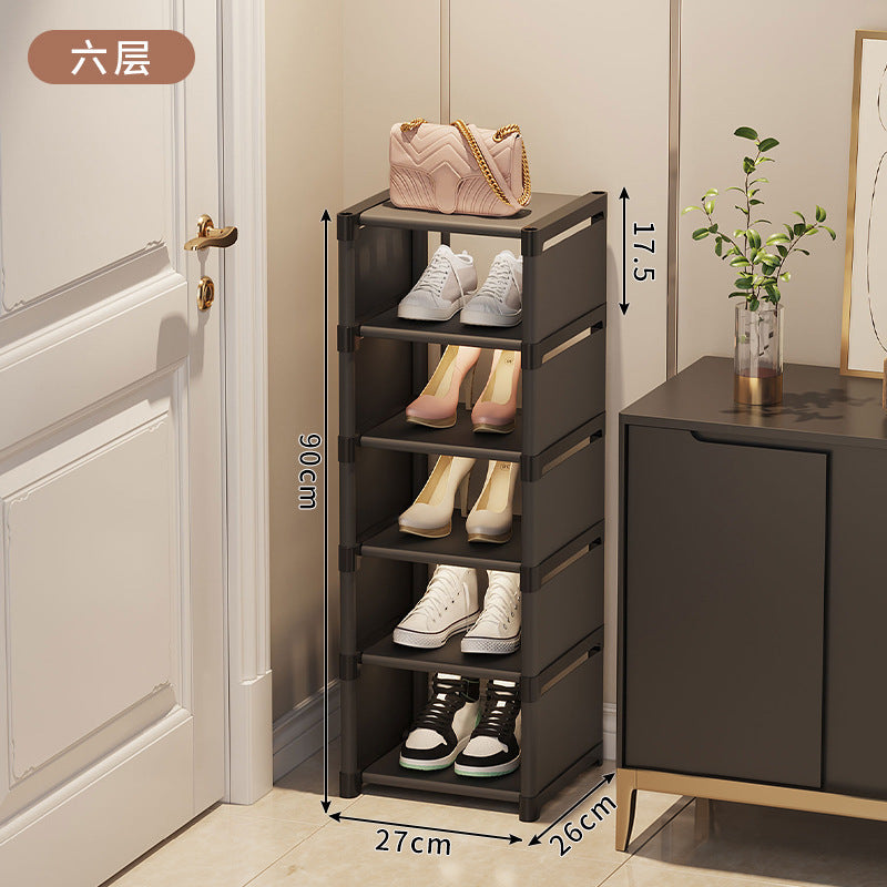 Simple shoe rack storage shoe rack multi-layer space saving door dormitory shoe cabinet household storage slipper rack rack