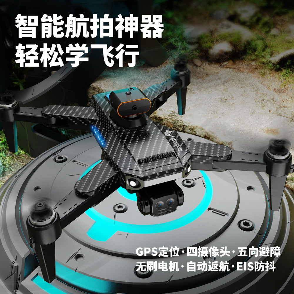 p9 brushless drone with gps return-to-home, long-endurance hd aerial photography, obstacle avoidance, and remote control