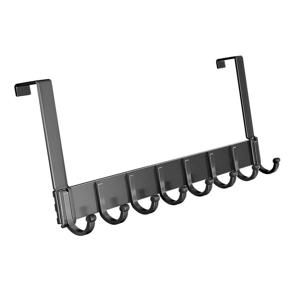 Adjustable over-the-door hanger - no drilling required - door hook for bedroom, wall-mounted storage rack, clothes hook
