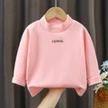 Kidslong sleeves bottom shirtfall and winter german velvet elastic tops boys and girls half turtleneck t-shirtchildren's heattechintimates