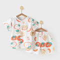 Baby short-sleeve set - summer pure cotton lightweight outfit for boys and girls, infant shorts pajamas, air conditioning clothes, children's summer apparel