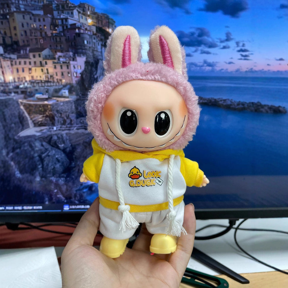 Clothing only, suitable for 17cm labubu first and second generation plush dolls, etc. can be used to dress up and change outfits