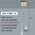 Light luxury single-head small chandelier golden water drop bench round hanging lamp modern bedroom bedside bar restaurant hotel