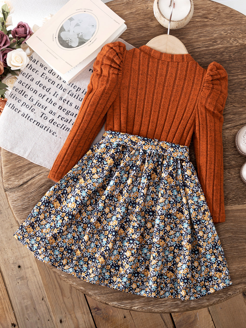 autumn new arrivals: european & american style long-sleeve knitted pullover dress for girls - princess dress for toddlers and young children