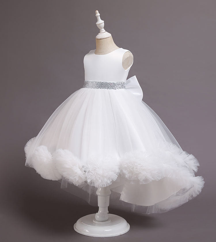 kids dress wave ball flower trailing skirt girl children's day kids program performance princess skirt baby dress