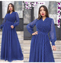 Aliexpress   new european and american foreign trade  chiffon maxi dress african plus size socialite fairy dress