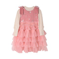 Girls' dress  autumn new arrival: ultra-fairy sequin embroidered children's tulle skirt two-piece princess dress - trendy style
