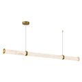 Restaurant chandelier italian normcore modern casual imitation marble dining table bar accessible luxury island table one-word long lamp