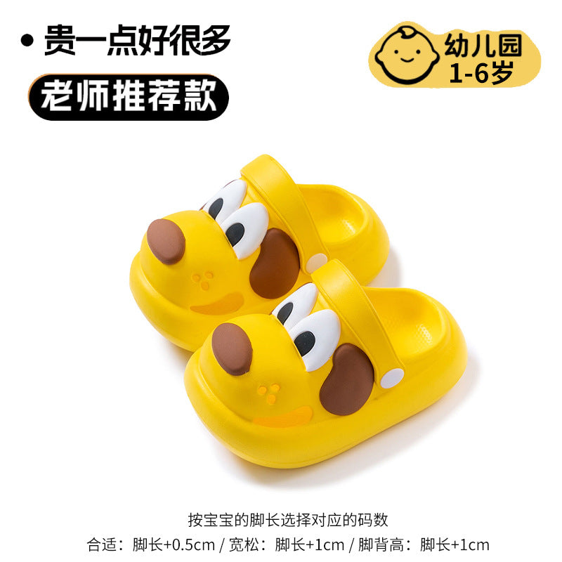 Baby clogs indoor waterproof anti-collision closed-toe kids slippers summer boys girls toddlers infant sandals