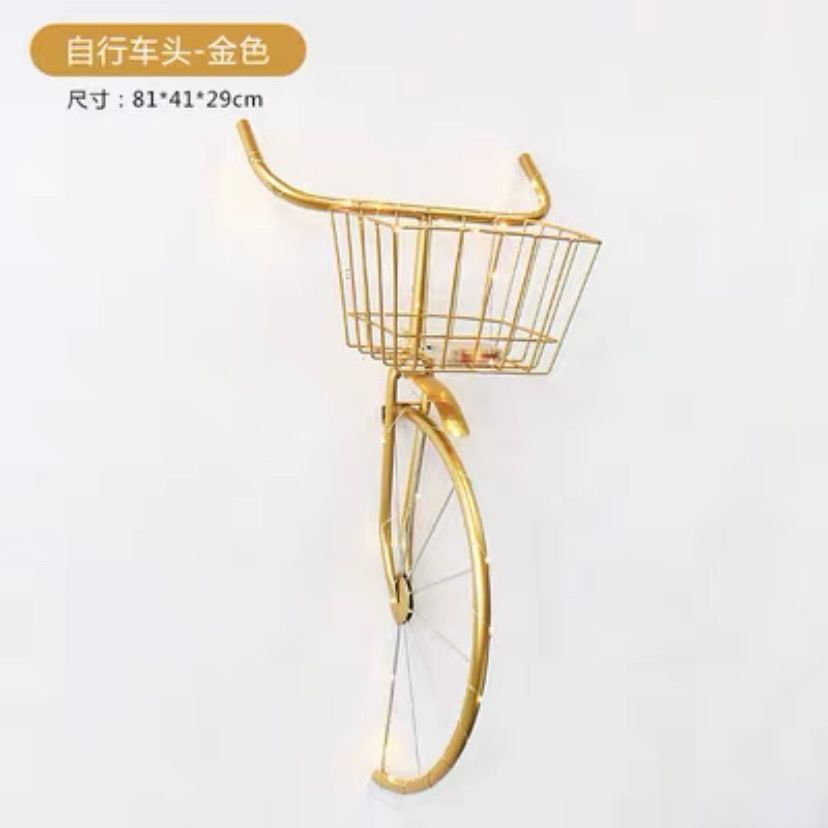 Retro iron art pastoral creative bicycle living room single living room wall hanging restaurant bar wall wall decoration