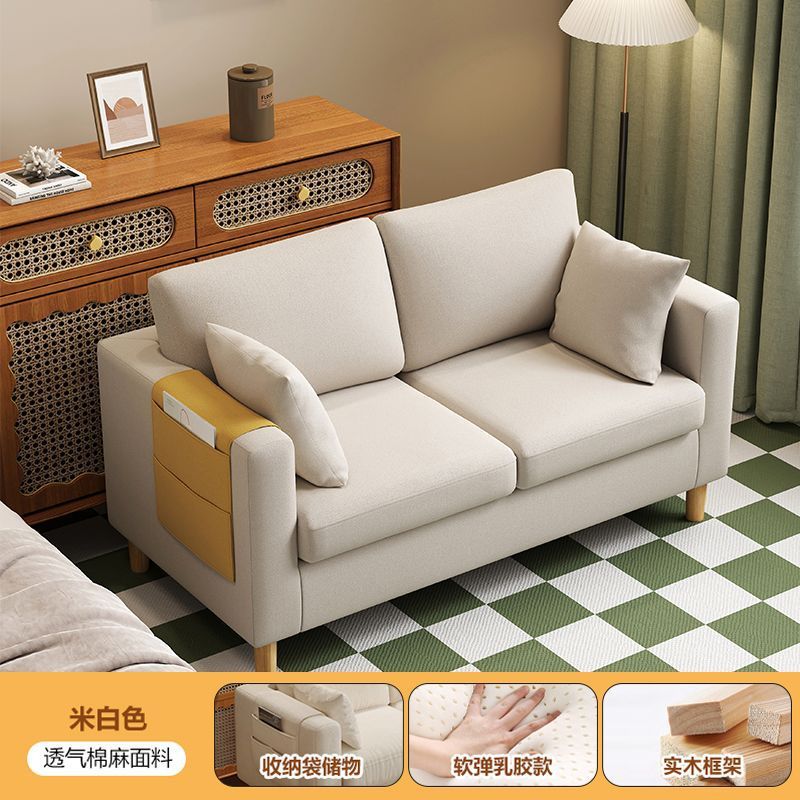 Small apartment convertible sofa bed with storage, suitable for living rooms, offices, bedrooms, apartments, rentals, and rental properties. simple fabric sofa