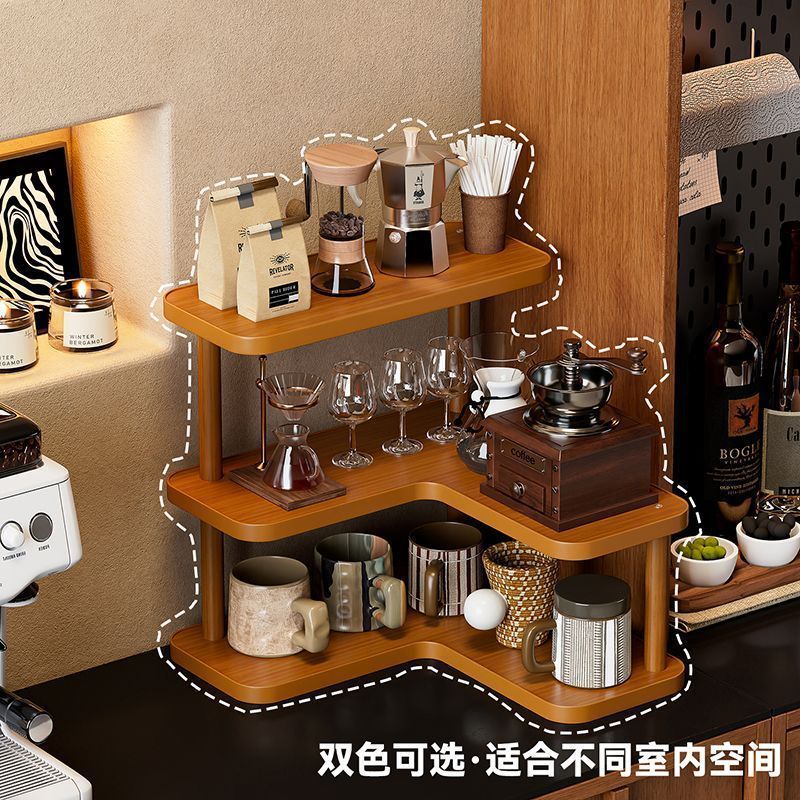 New arrival desktop corner storage rack cup holder tea cup storage rack multi-layer dining table countertop water cup tea set storage rack