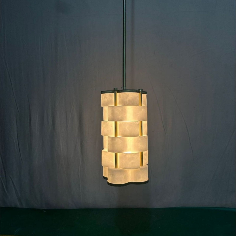 Modern minimalist faux marble pendant light - bedroom bedside, unique restaurant, designer style, light luxury bar, ultra-minimalist lighting fixture