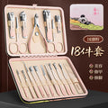 Guochao original stainless steel nail clippers manicure tool bag nail clippers set pedicure knife nail scissors complete set wholesale