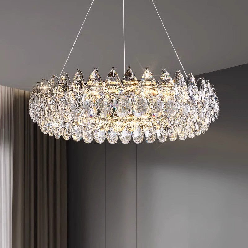 Light luxury crystal chandelier living room light modern simple atmosphere high PC and console game light bedroom new dining room light Zhongshan lighting