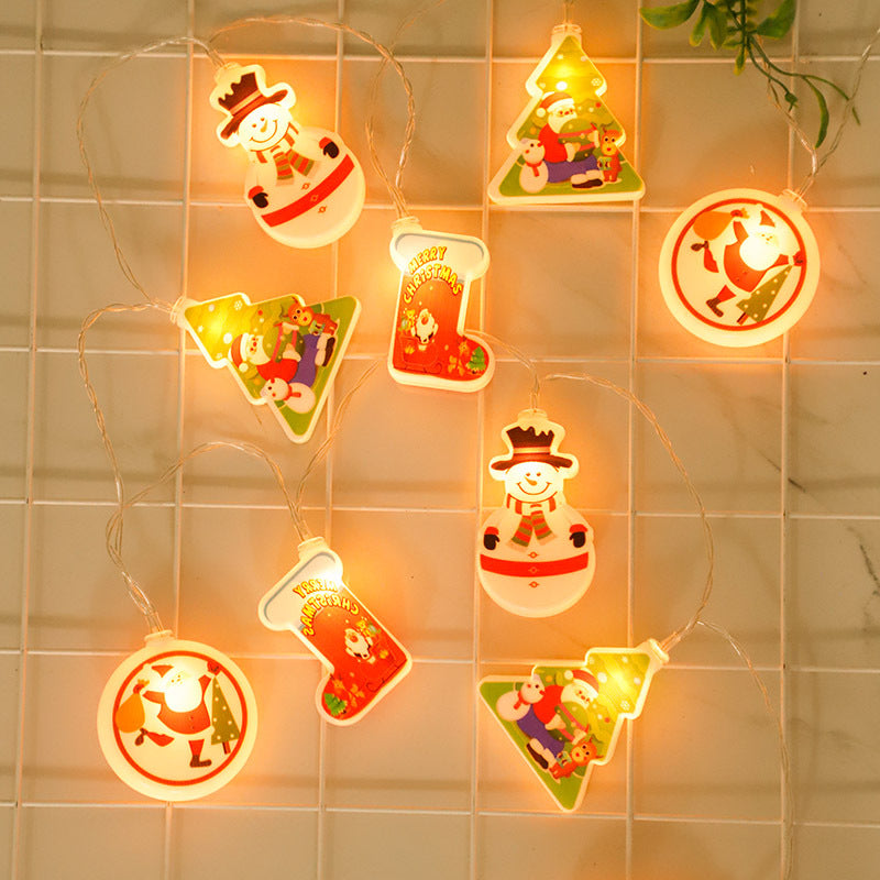 Christmas decorative lights flashing lights string lights hollowed out elk hanging lights girl room layout atmosphere trunk atmosphere
