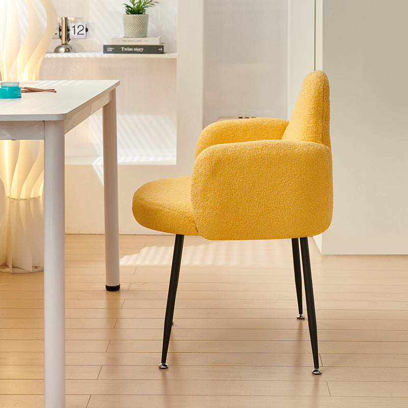 Cosmetic chair for home girls bedroom dressing stool manicure shop lambswool back chair manufacturer high elastic sponge