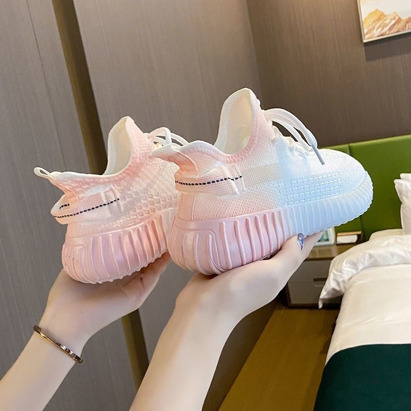 New women's yeezy-style sneakers: trendy korean design, lightweight, breathable mesh, perfect for running and everyday wear