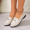 Export flatsplaid lazy flatsautumnew arrival pointed metal chain plus sizecasualflats women