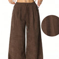 fashion cross-border american corduroy loose pants high waist drawstring loosemoppants