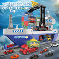 new giant cargo ship children's alloy car container set storage toys large ship model wholesale