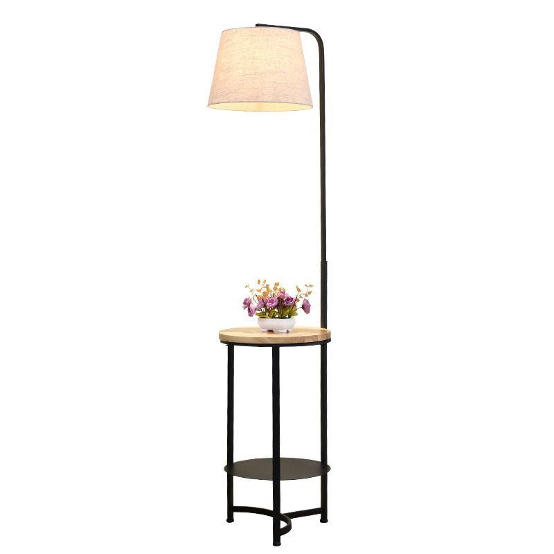 Modern casual small coffee table movable corner table sofa side table side cabinet bedside table storage rack small round table floor lamp