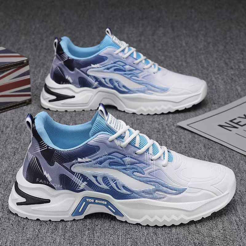 Men's winter 2025 new arrivals: versatile thick-soled casual dad shoes for teens, breathable mesh athletic trendy sneakers