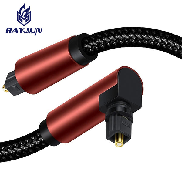 Wholesale digital fiber optic audio output into SPDIF5.1/7.1 power amplifier audio 90 degree elbow fiber optic audio cable