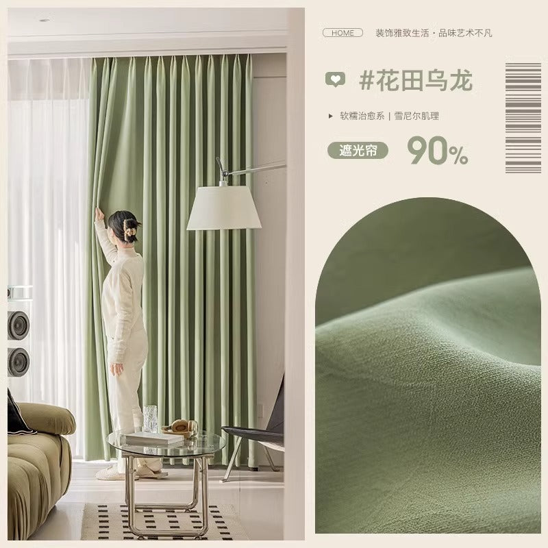 French thickened money flower chenille curtains blackout bedroom curtains fabric high-end shaoxing keqiao curtains wholesale