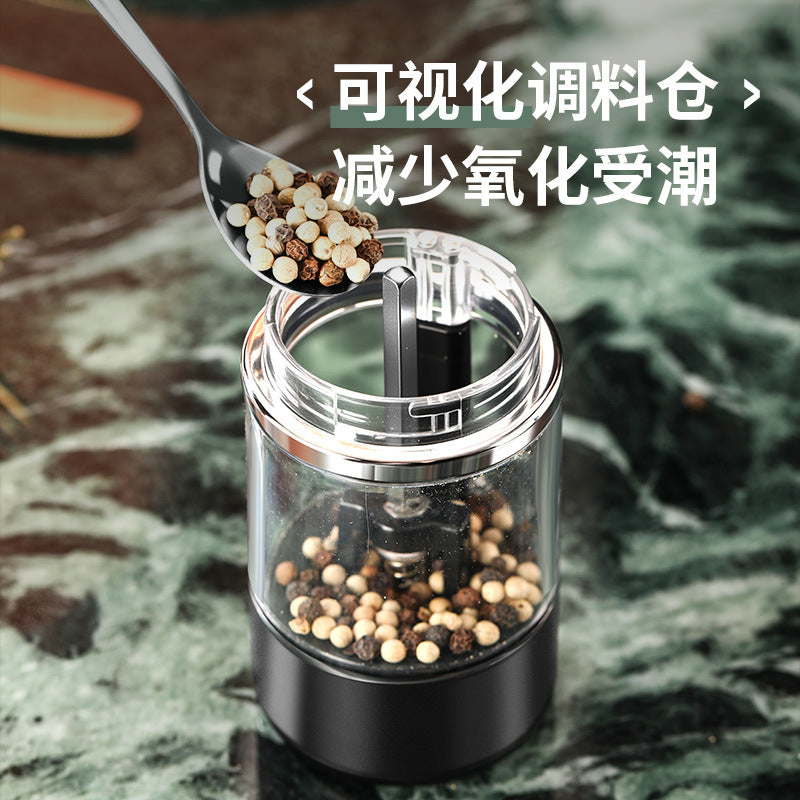 For homesmart electric grinder kitchen rechargeable electric pepper grinder coffee sea salt automatic grinding bottle
