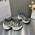 European style chunky platform sneakers for women, 2026 new spring fashion, versatile height increasing casual athletic shoes, trendy ins style flats