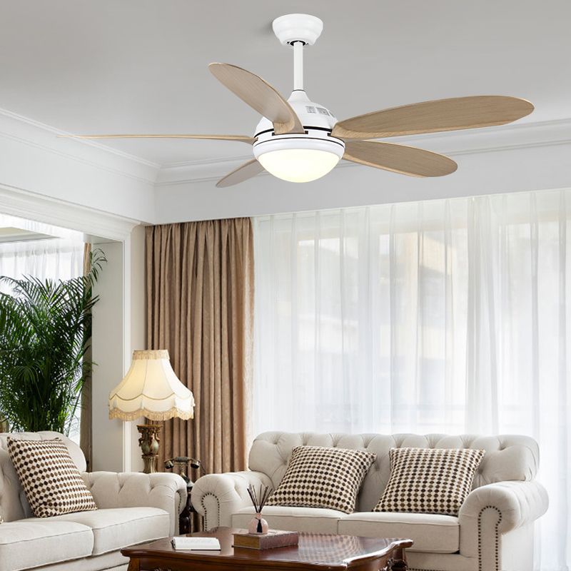 Cross-border fan light living room dining room ceiling fan light frequency conversion smart bedroom soft wind fan chandelier Zhongshan lighting