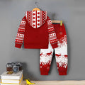 Kids' hoodie set, cross-border hot seller, trendy printed girls' fashion hooded sweatshirt and sweatpants set