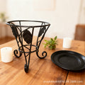 Metal candlestick european style simple desktop small flower stand flower pot stand multi-functional iron art succulent flower stand