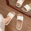 New arrivalthick sole slippers cute cartoon cool ins trendy outwear women's internet celebrity indoor non-slip platform cake beach women's slippers