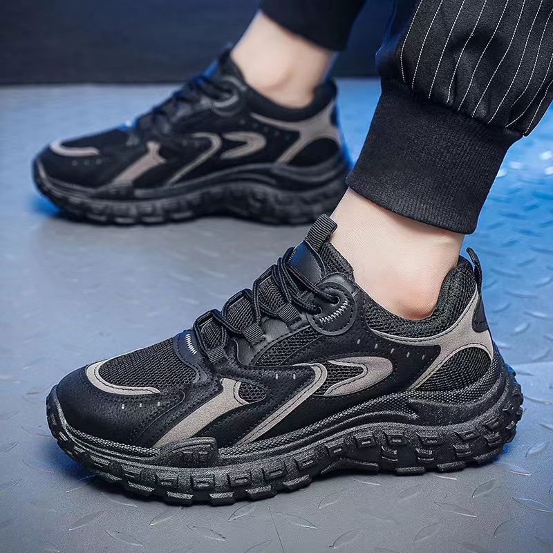 Spring men's shoes: athletic, casual, dad shoes, trendy, versatile, work, office, construction site, non-slip, wear-resistant, tire tread, safety shoes