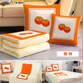 Dual-purpose throw pillow and blanket, short plush sofa cushion, car, living room, office nap multi-functional air conditioning blanket pillow